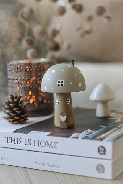 Grey Wooden Mushroom House