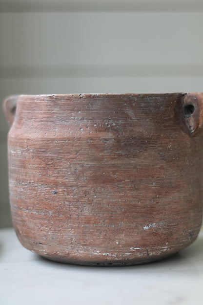 Halton Aged Ceramic Rustic Brown Pot