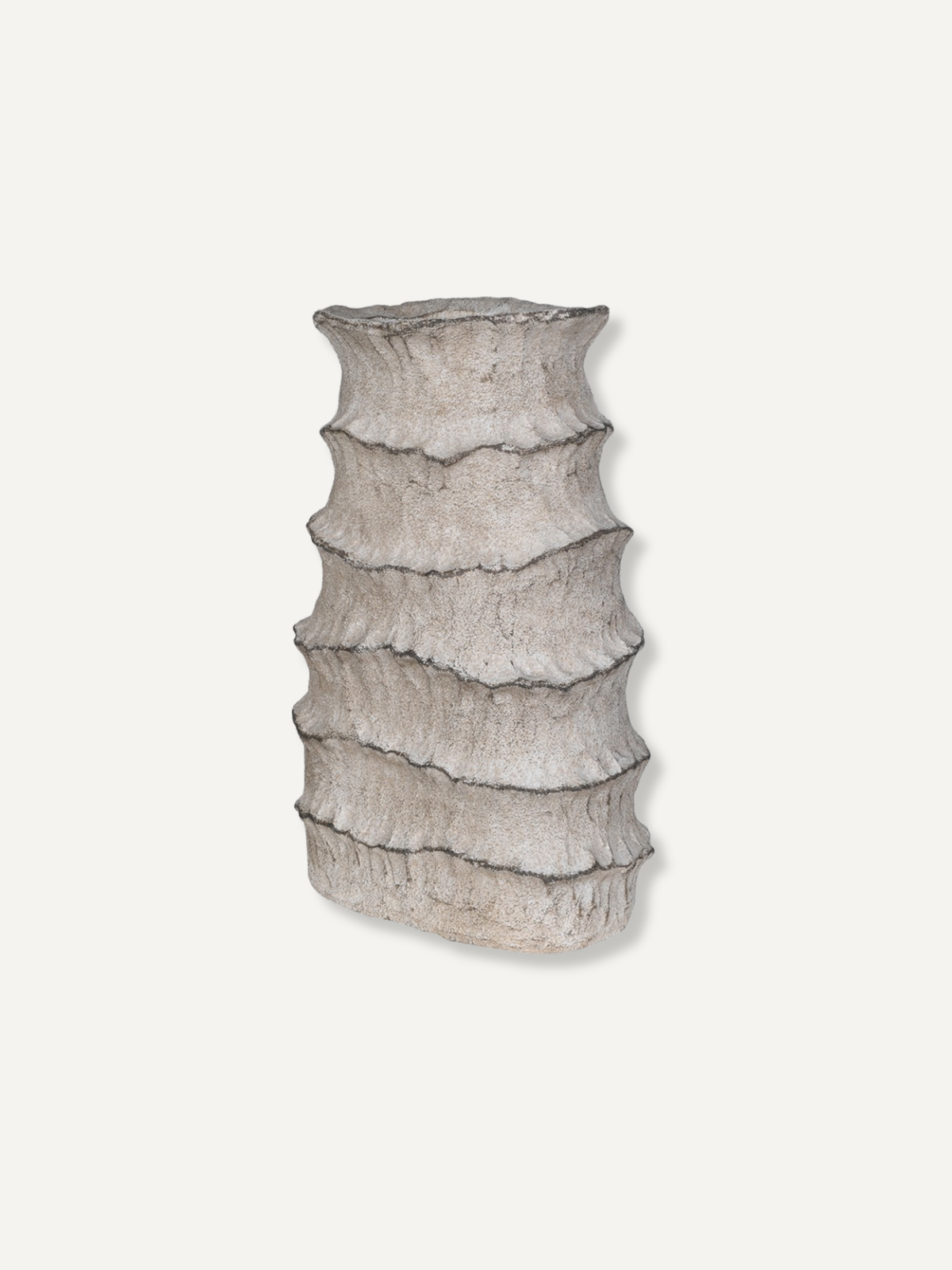Handmade Ceramic Ridged Vase