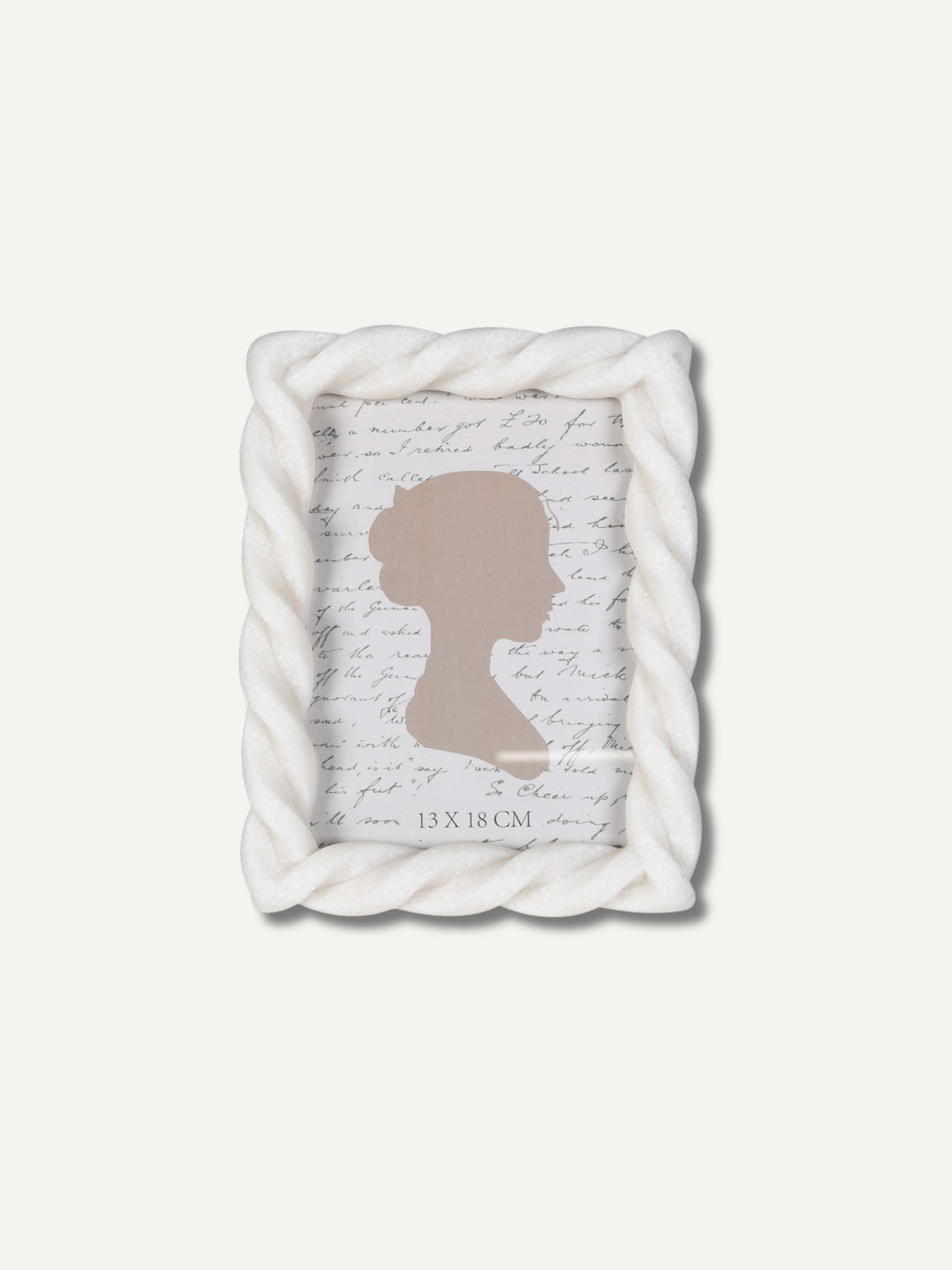 Faux Twisted White Marble Photo Frame