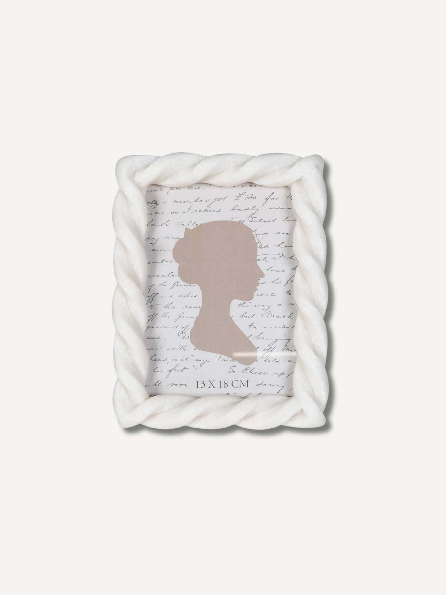 Faux Twisted White Marble Photo Frame