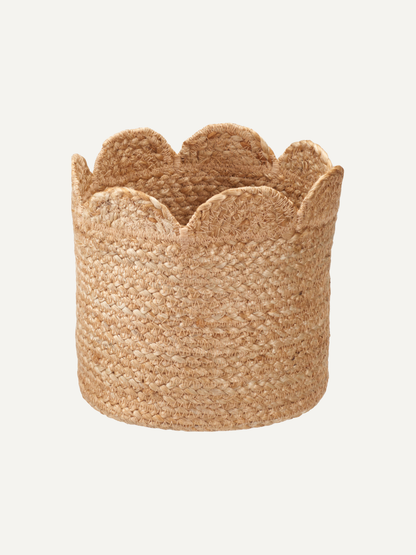 Scalloped Seagrass Storage Baskets | Set of 3