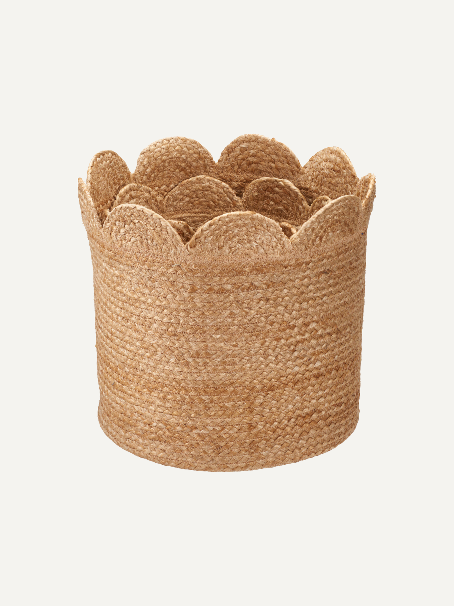Scalloped Seagrass Storage Baskets | Set of 3