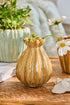 Honey Brown Poppy Head Vase