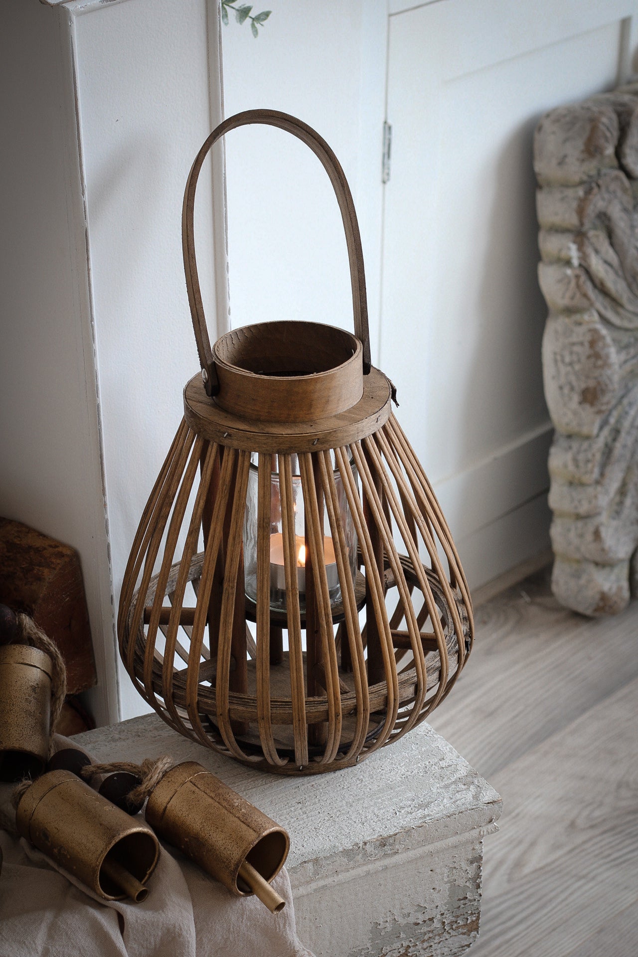 Earthy Brown Bamboo Lantern