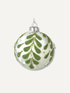 Ivory Glass Leaves and Pearls Christmas Tree Bauble