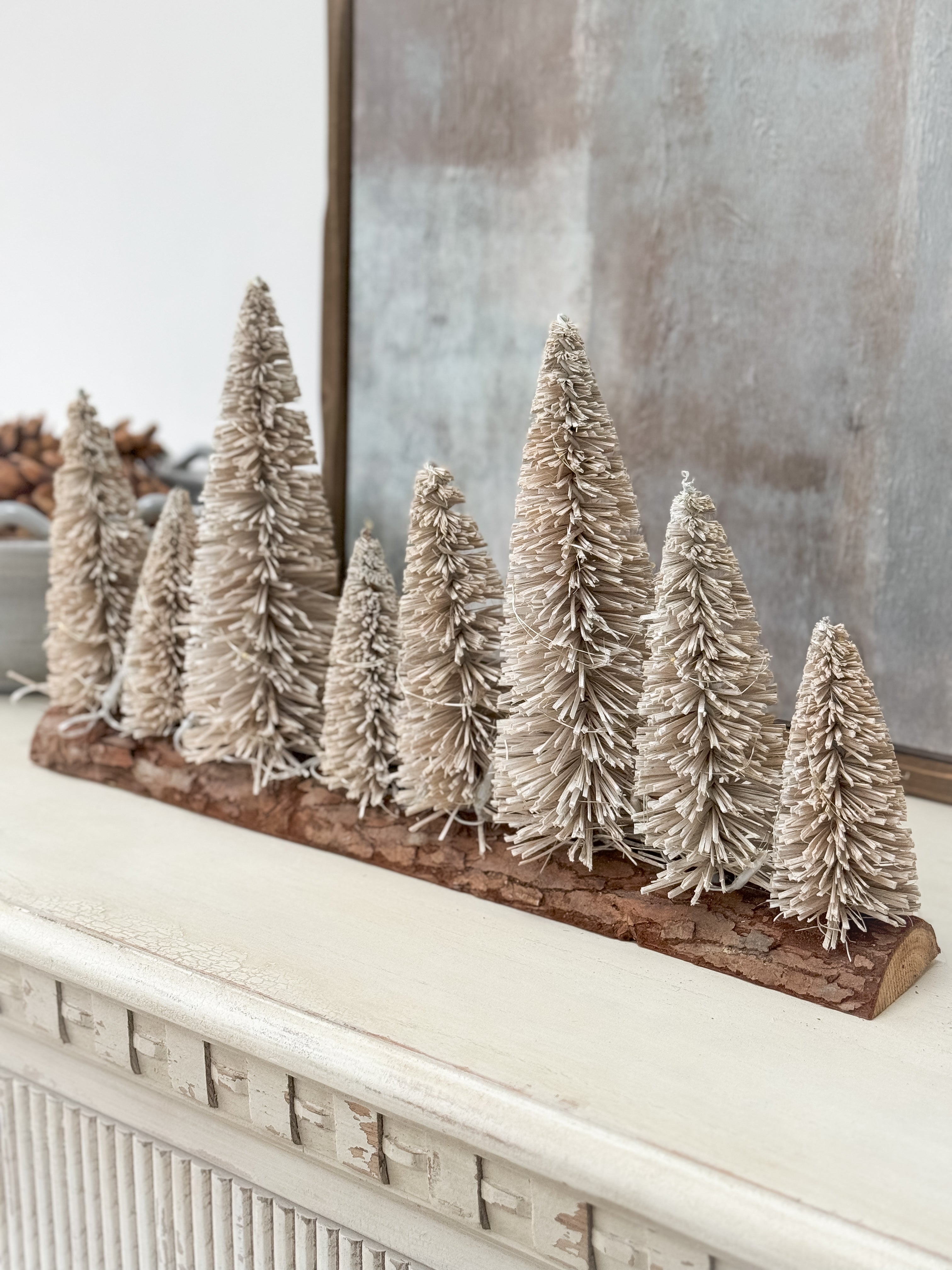 LED Soft Beige Fir Forest Scene 001