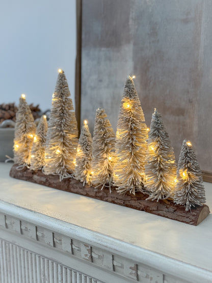 LED Soft Beige Fir Forest Scene 002