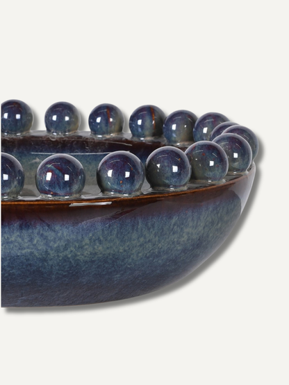 Large Lazuli Blue Bobble Bowl