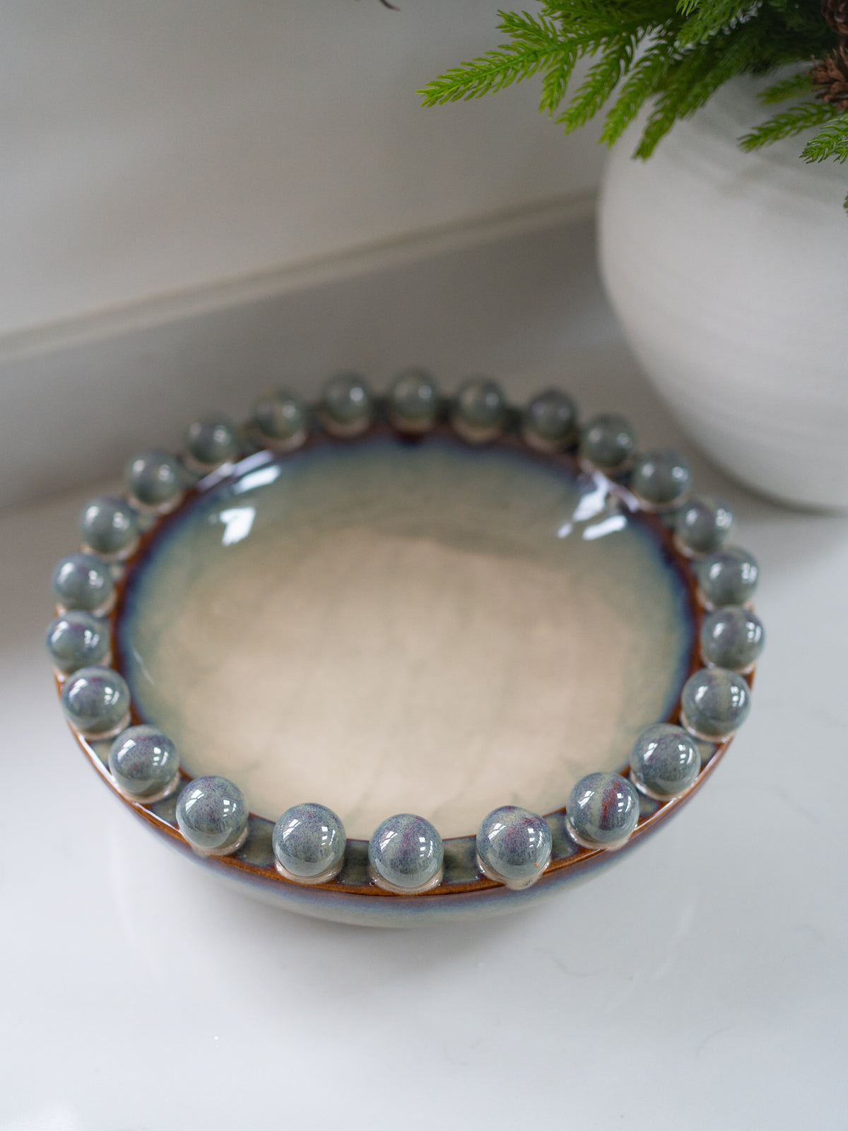 Large Lazuli Blue Bobble Bowl