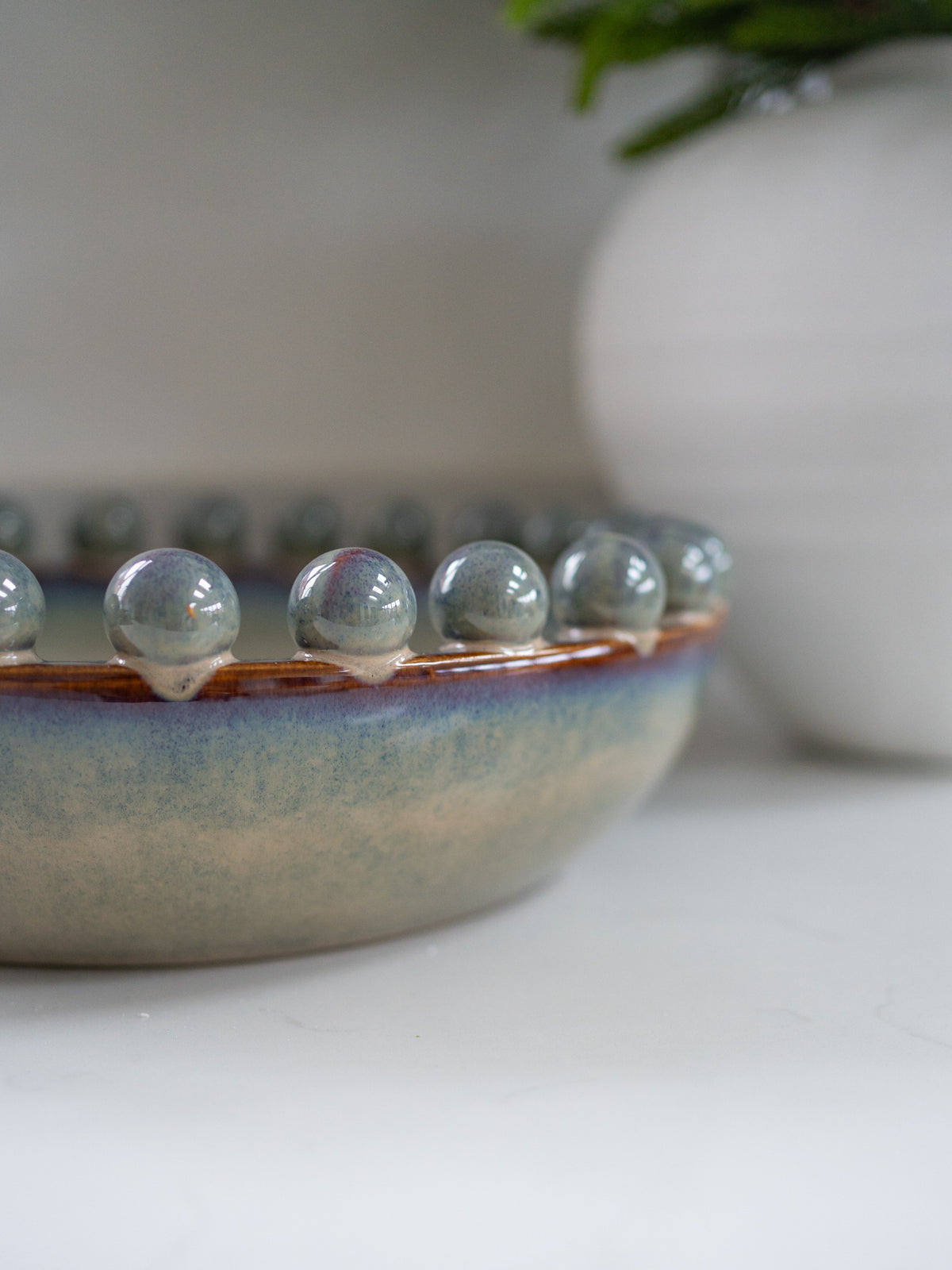 Large Lazuli Blue Bobble Bowl