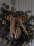 Luxury Faux Christmas Eucalyptus Wreath with Burlap Bow and Bells