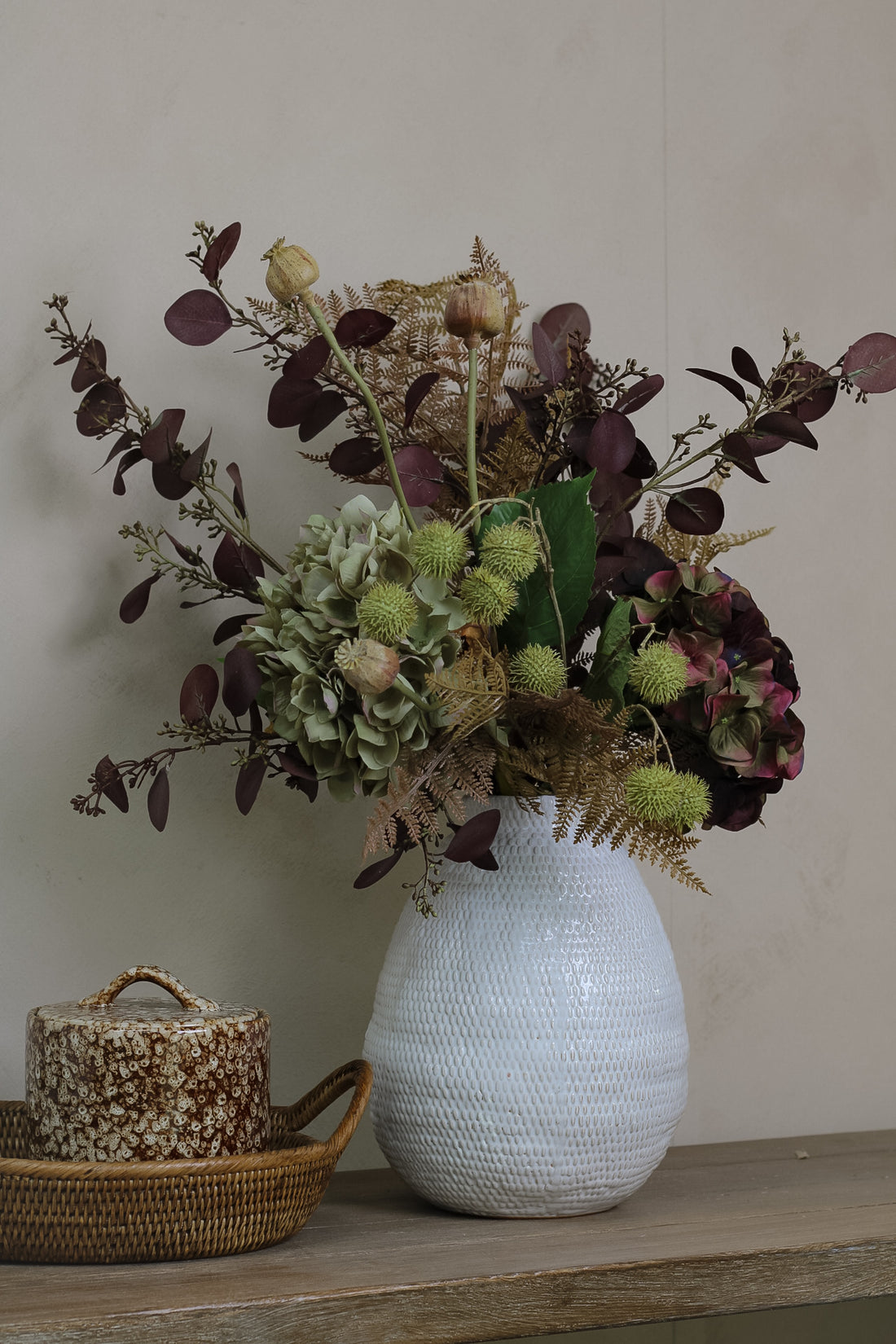 Luxury Faux Woodland Ember Autumn Floral Arrangement