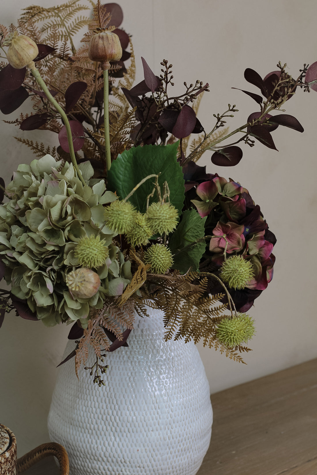 Luxury Faux Woodland Ember Autumn Floral Arrangement