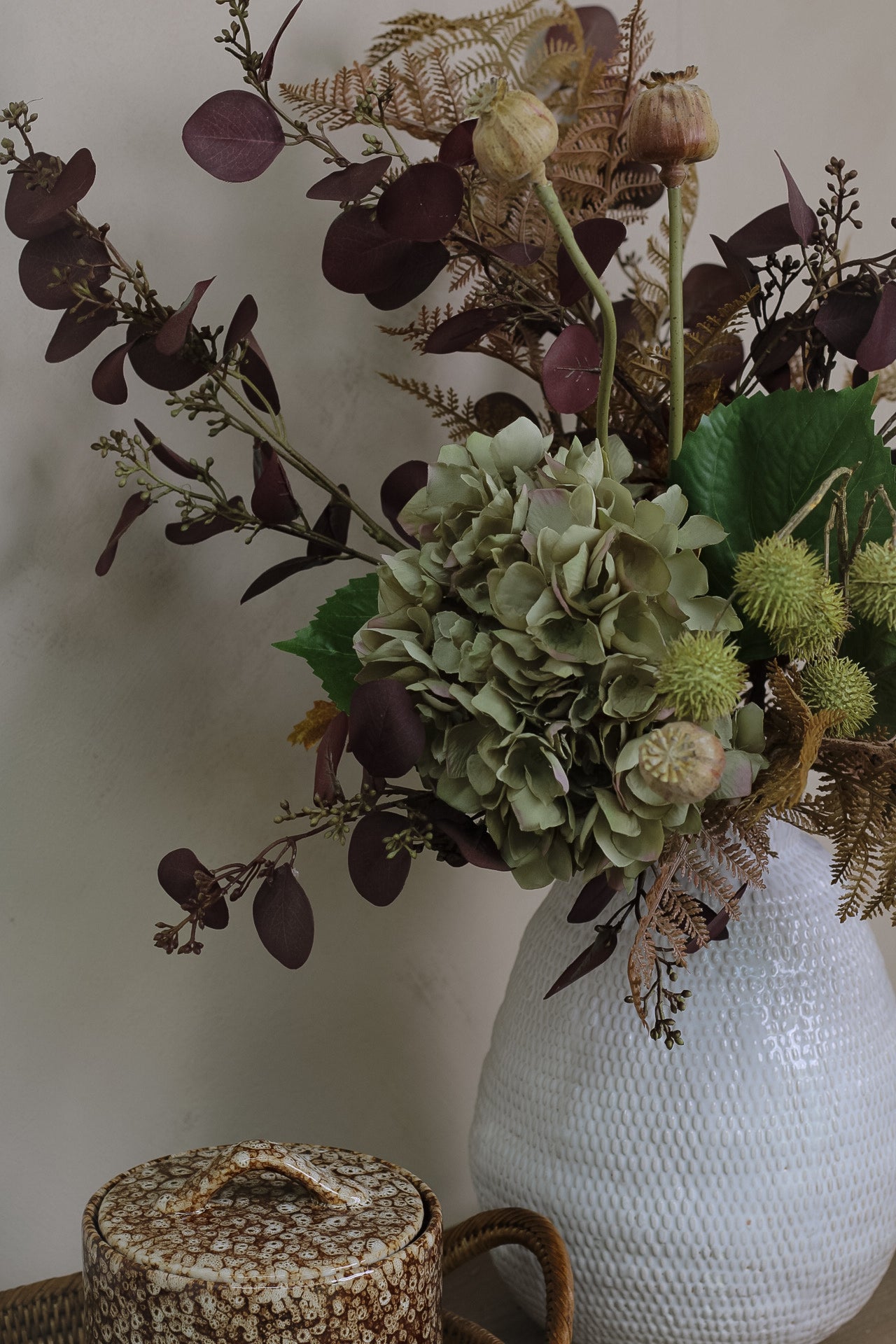 Luxury Faux Woodland Ember Autumn Floral Arrangement