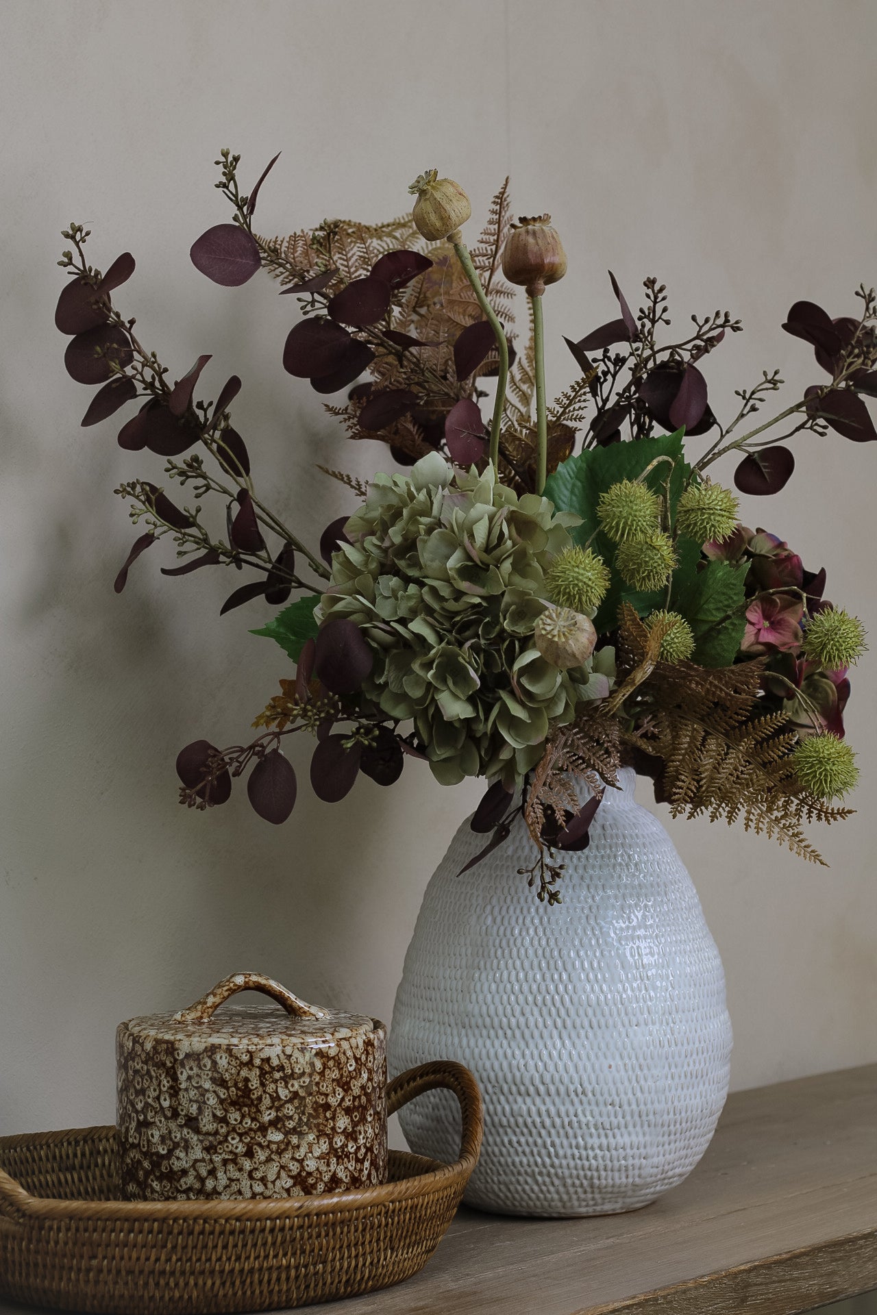 Luxury Faux Woodland Ember Autumn Floral Arrangement