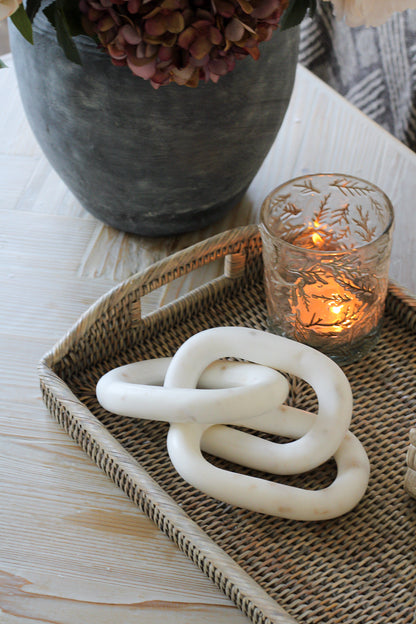 decorative marble chain link for tray styling in your home decor