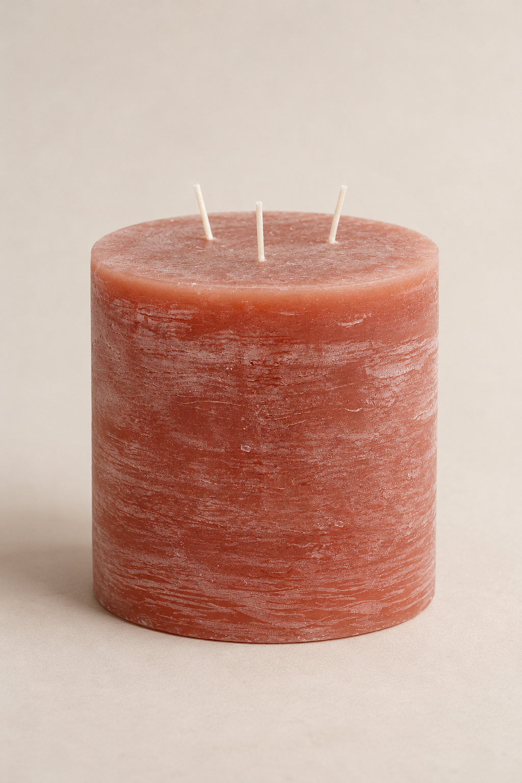 Brown Three Wick Pillar Candle