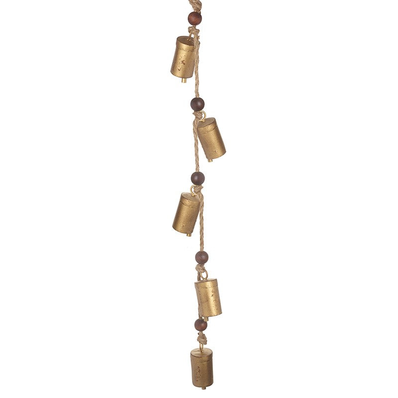 Matt Gold Rustic Cow Bell Garland 003