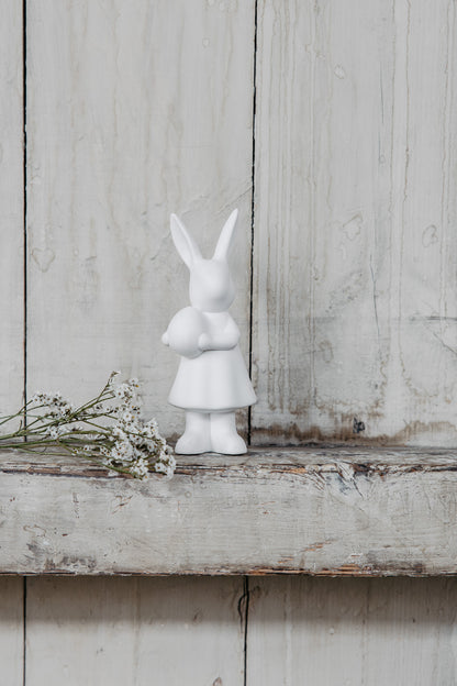 Matt white ceramic bunny