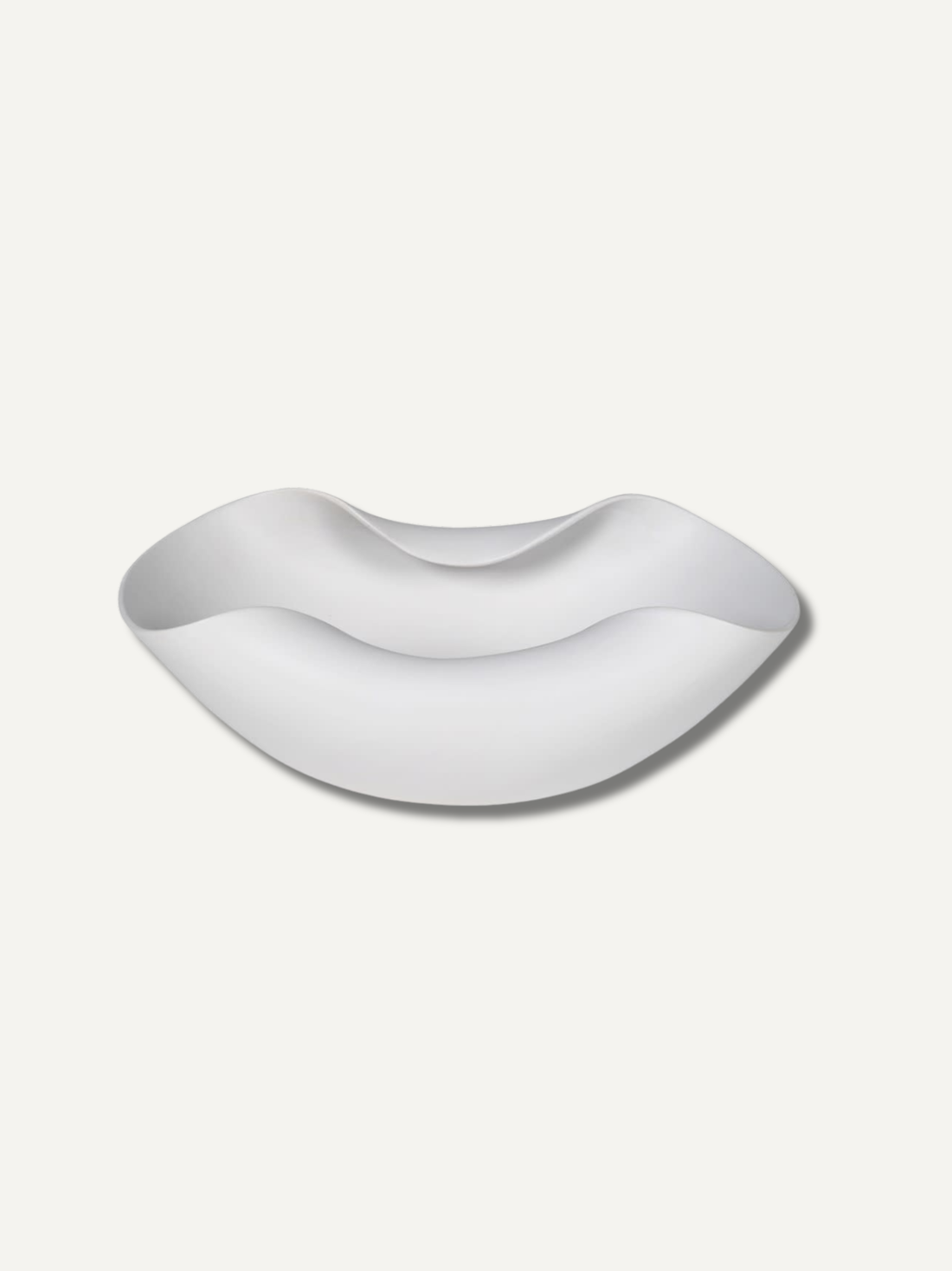 Matte White Wave Effect Decorative Bowl for home styling and decor