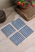 Navy Gingham Coasters 