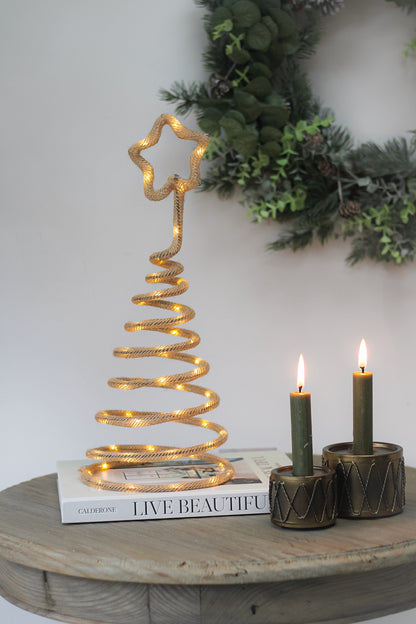 Neutral Rope Tree with Star and Lights 001