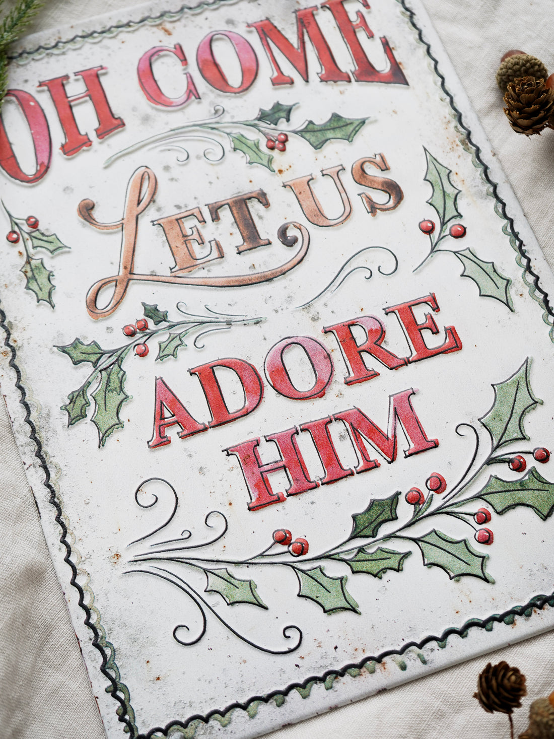 Decorative Christmas card with text &