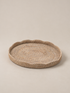 Oval Scalloped Rattan Tray