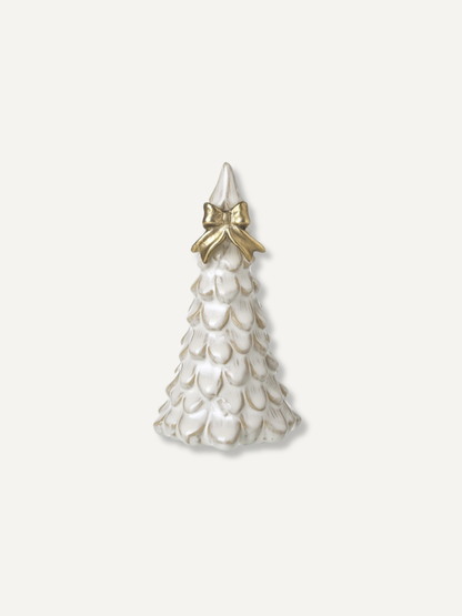 Pair of Ceramic Trees with Gold Bows