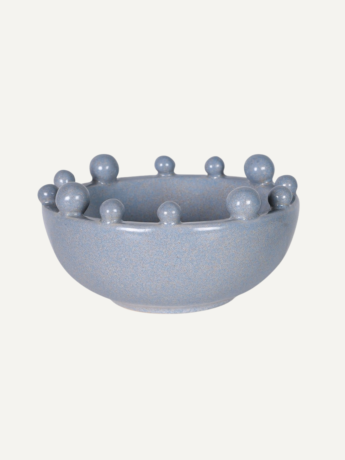 Pale Blue Small Bobble Edged Bowl for home styling on a console, hallway or coffee table