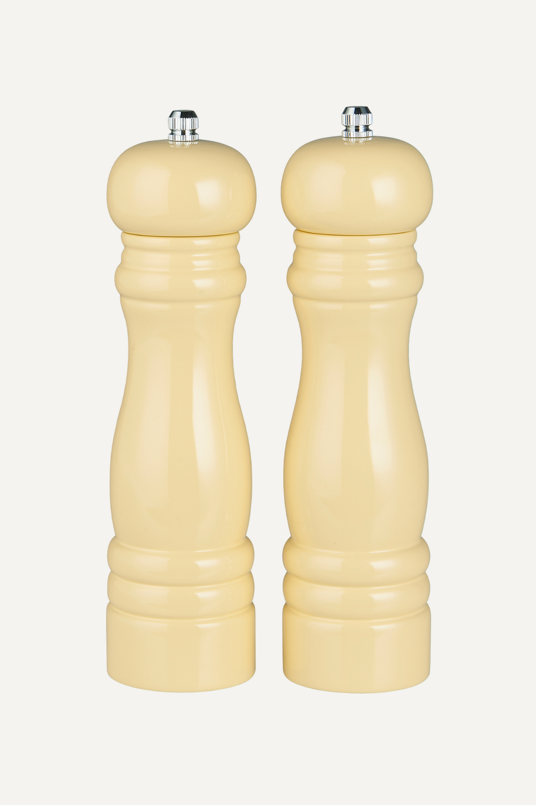 Pale Yellow Wooden Salt and Pepper Mills