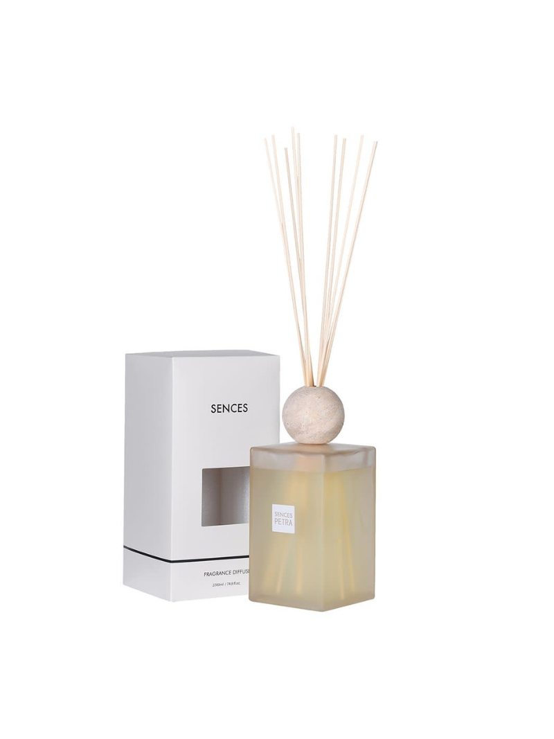 Petra Sences Reed Diffuser with travertine lid