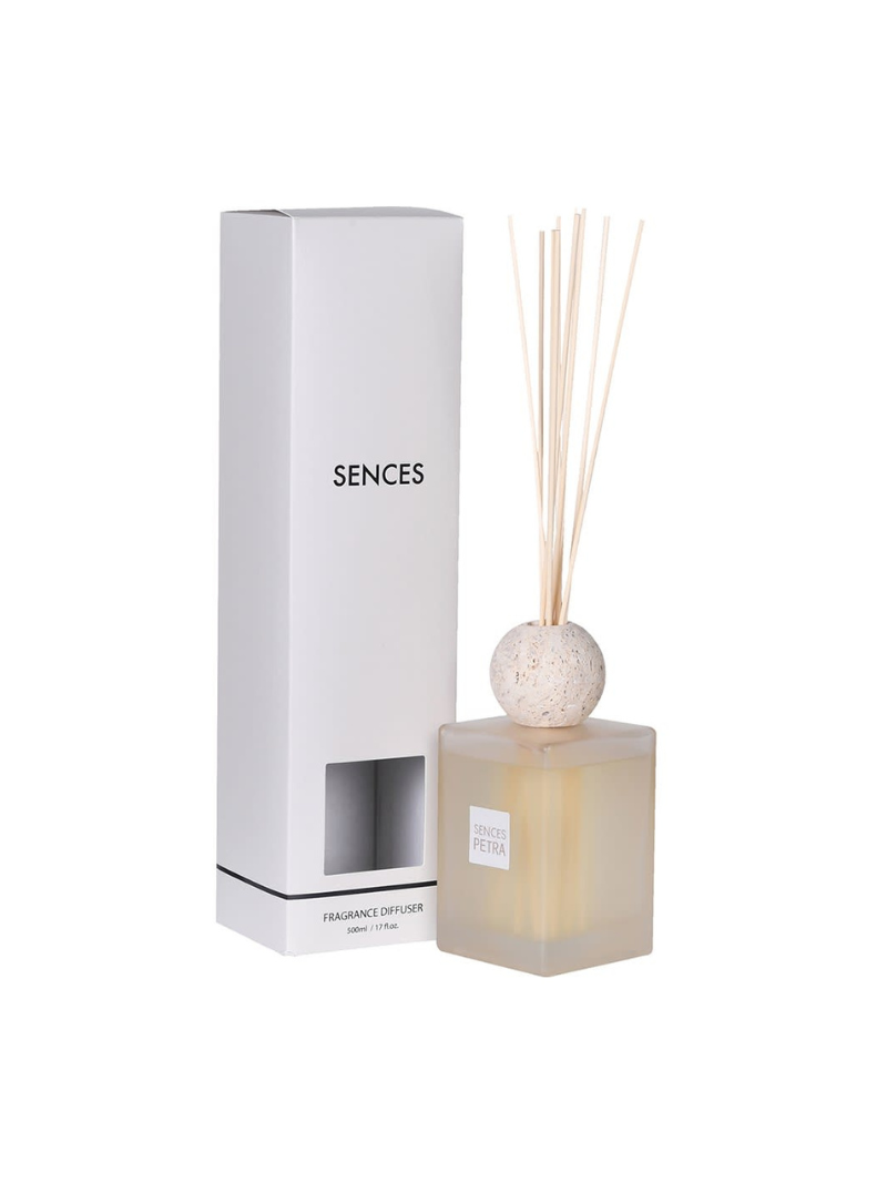 Sences diffuser with packaging on a white background