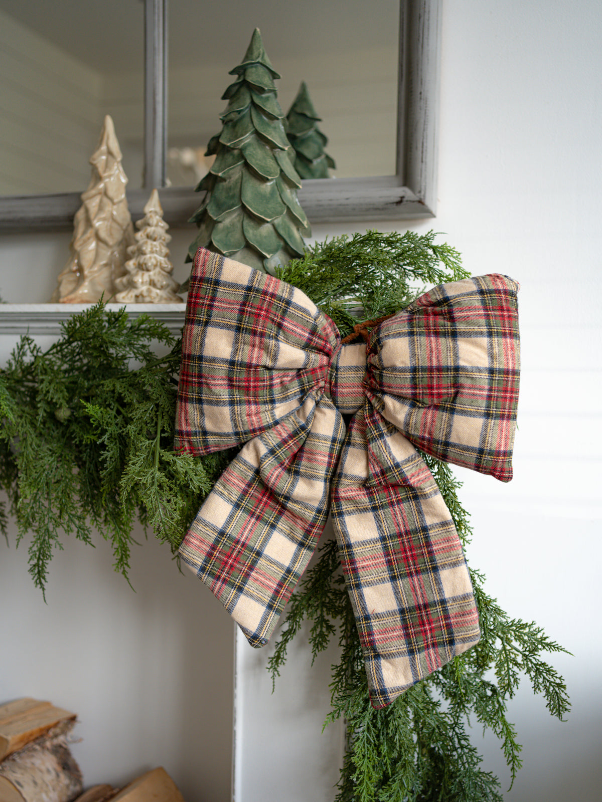 Plaid Christmas Bow Decoration