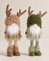 Pair of Brown and Green Reindeer Gonks