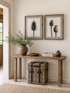 poppy and teasel framed wall art in modern country mcgee inspired home