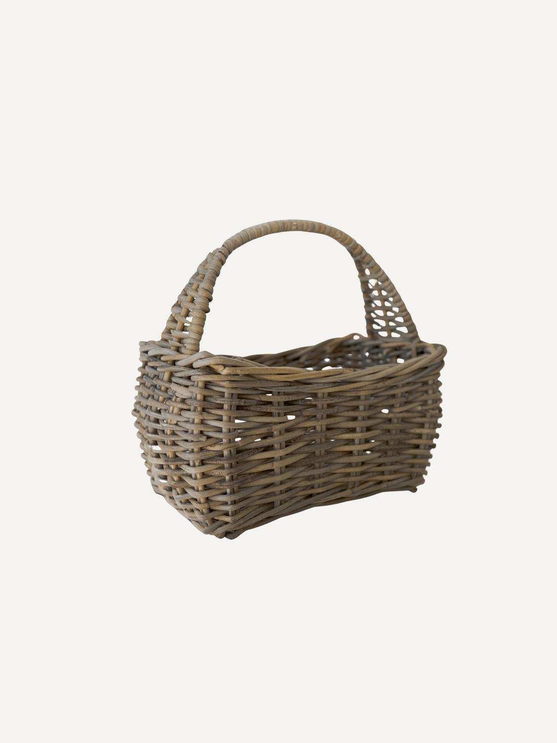 Rectangular Rattan Basket with Handle