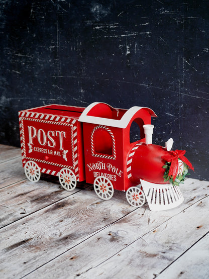 Red toy train with &