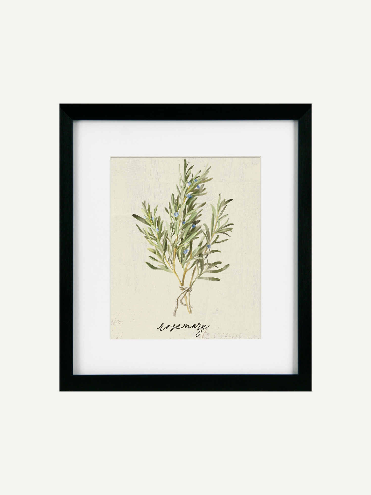 Rosemary cottage herbs framed wall art