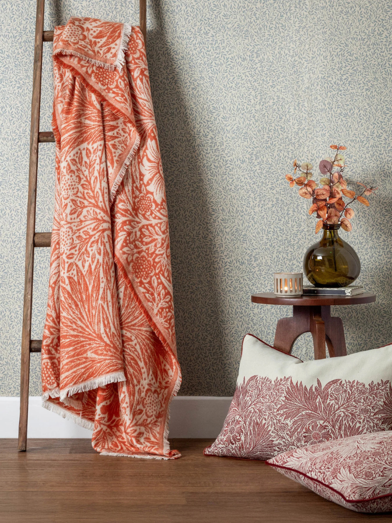 Russet Botanical Jacquard Throw