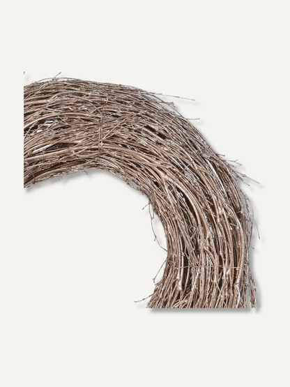 Rustic Champagne Wreath on Stand