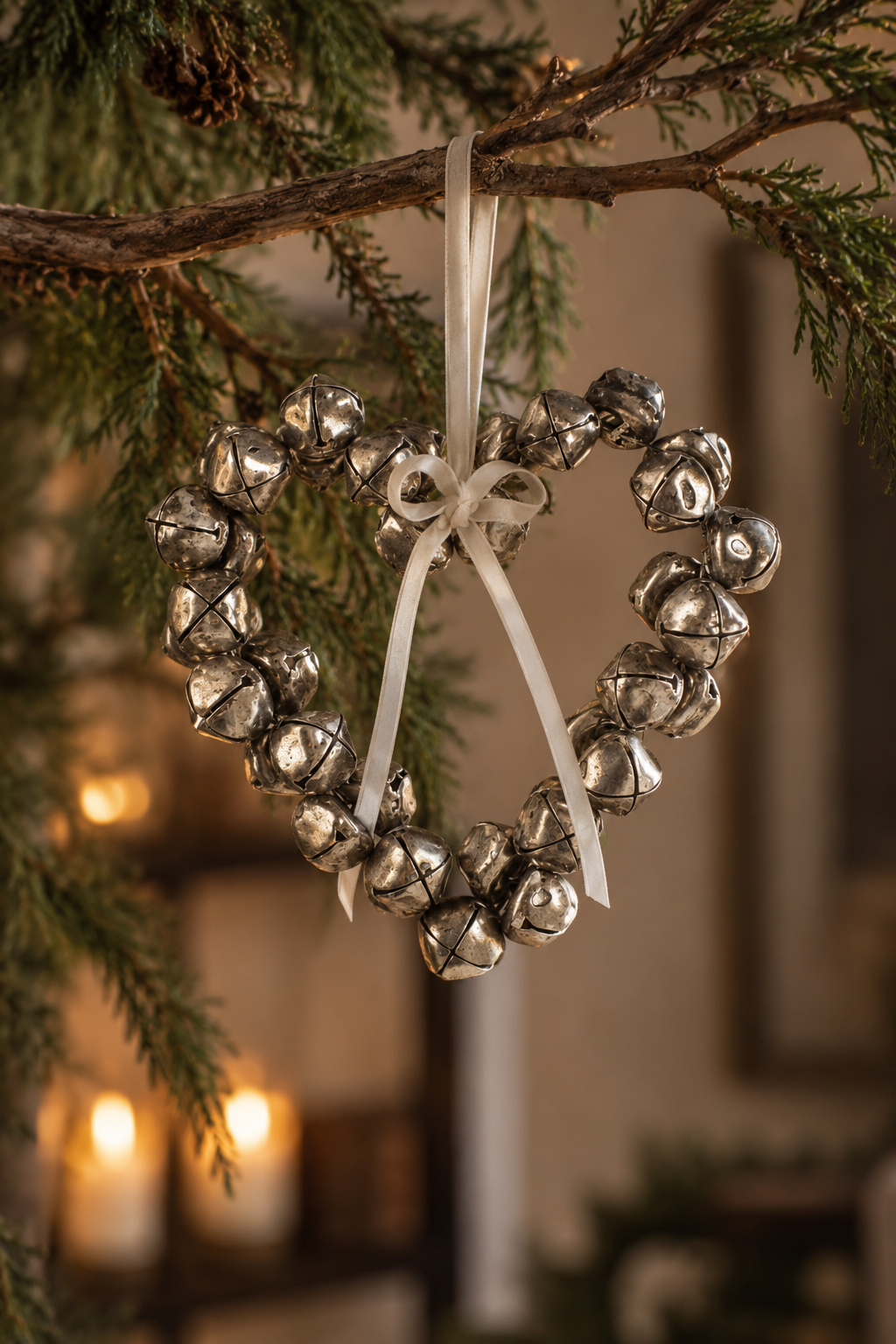 Small Bells Heart Wreath