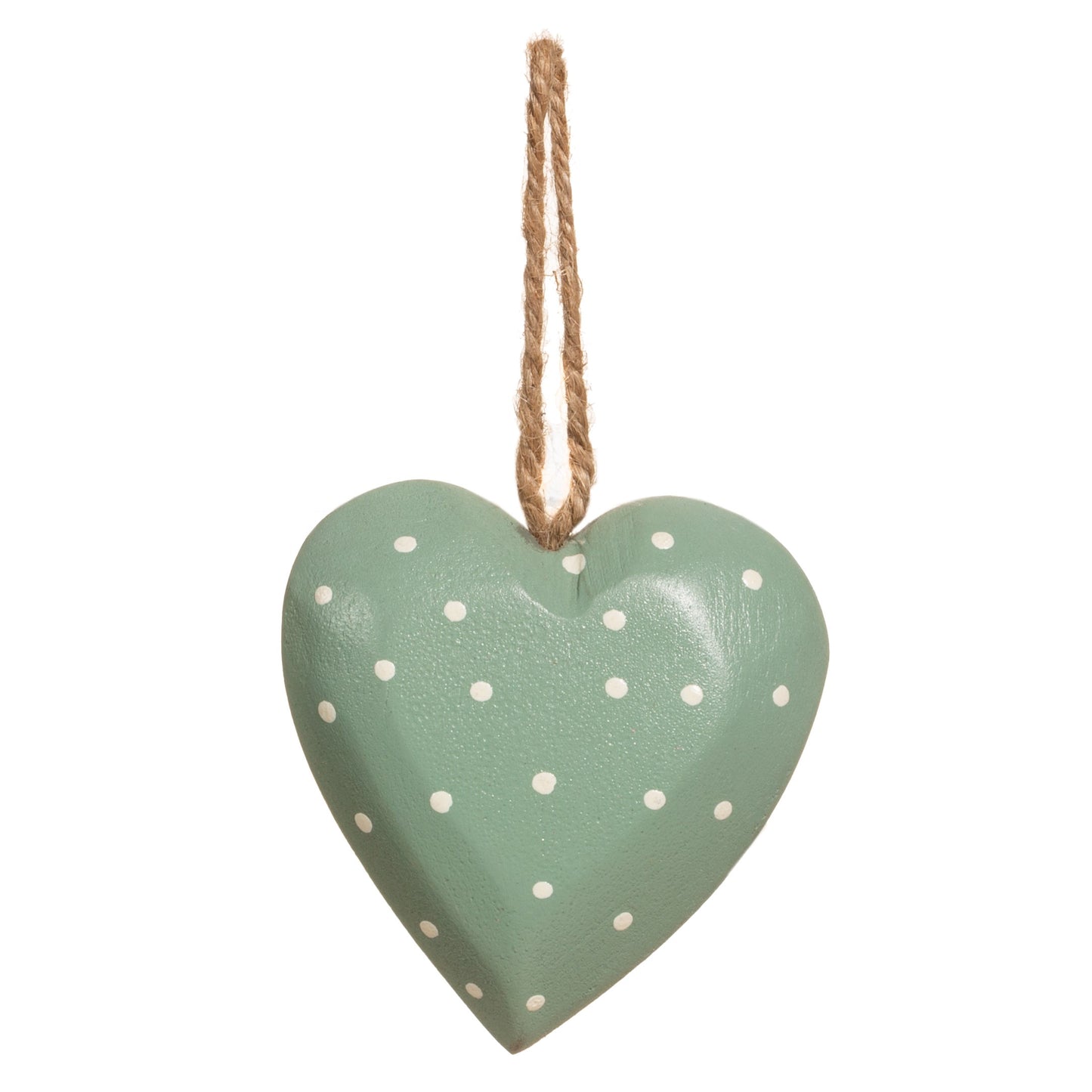 Sage Green Polka Dot Heart