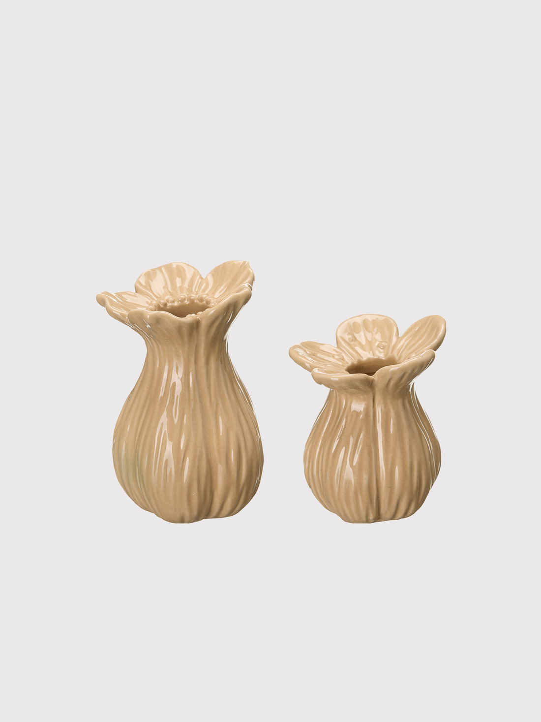 Sand Petal Bud Vases | Set of 2