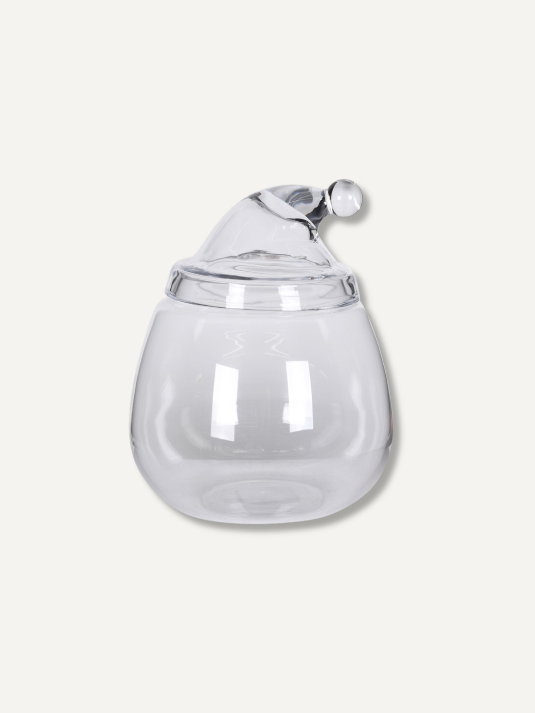 Santa Hat Glass Jar