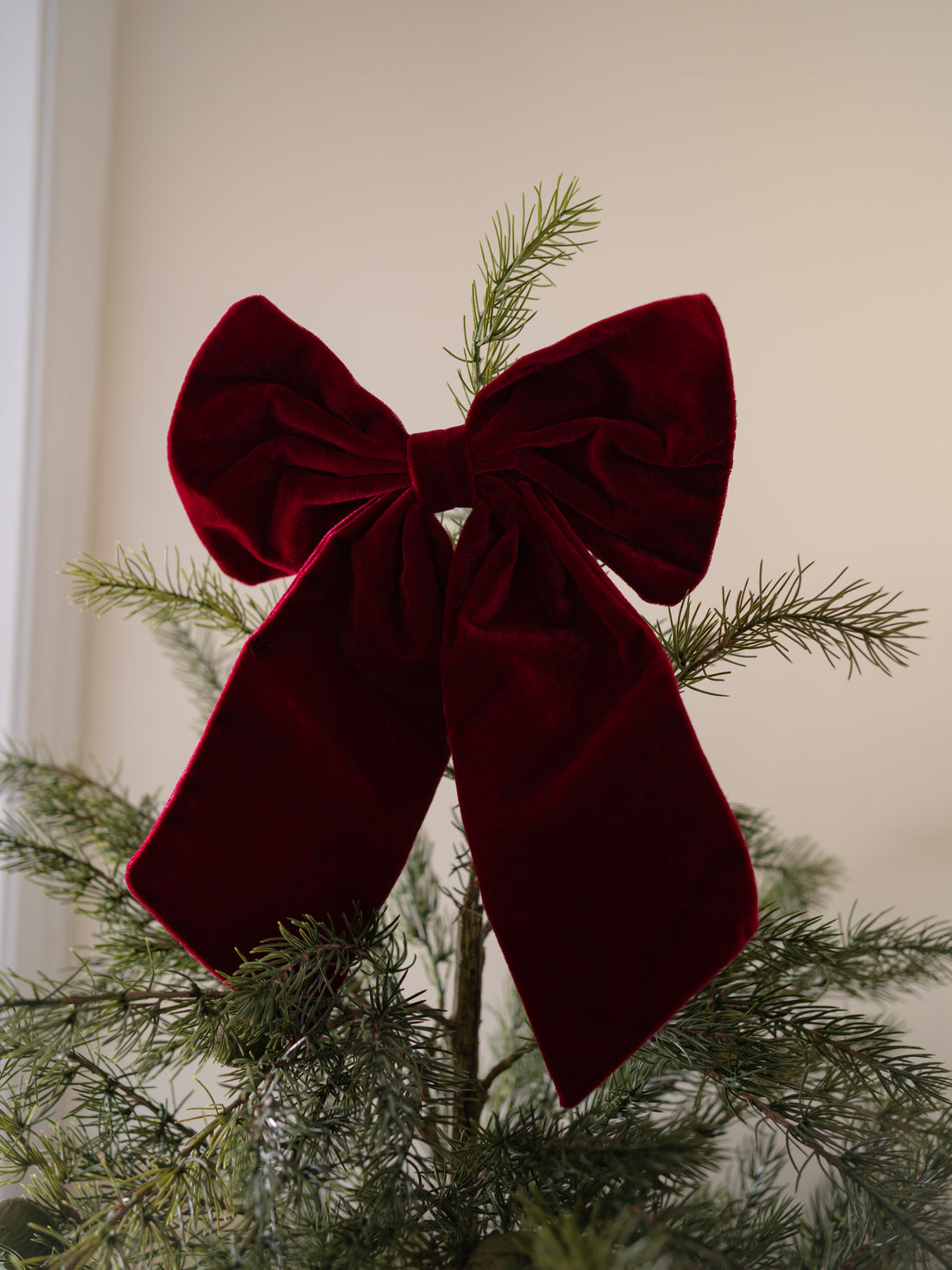 Scarlet Velvet Christmas Bow Clip