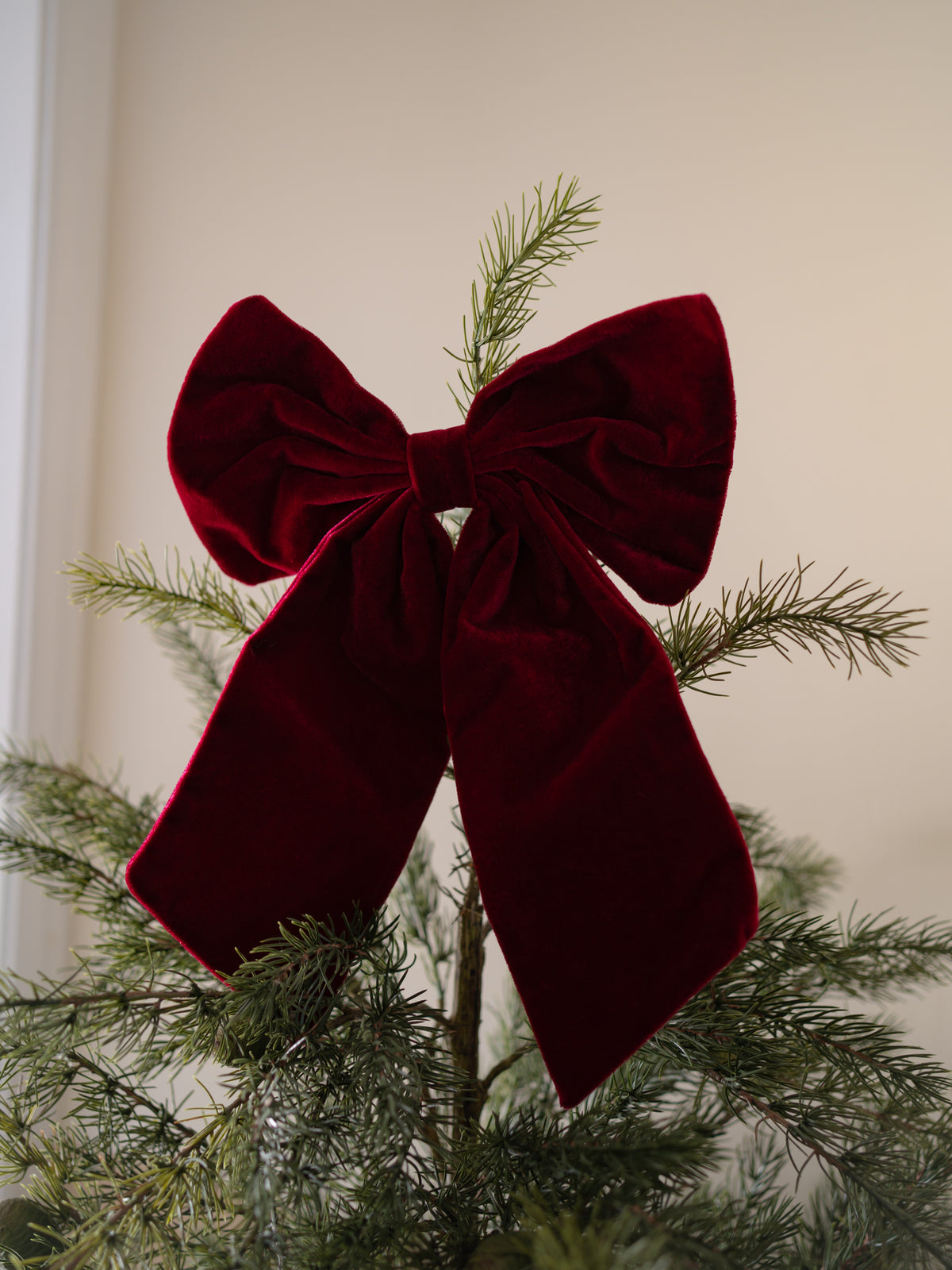 Scarlet Velvet Christmas Bow Clip