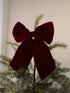 Scarlet Velvet Christmas Bow Clip