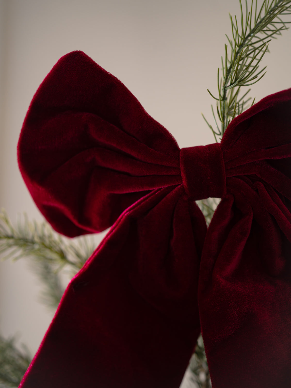 Scarlet Velvet Christmas Bow Clip
